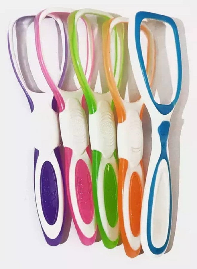 إلكسيرا منظف اللسان البلاستيكي من إليكسيرا للبالغين والأطفال، سهل الاستخدام، عبوة من 5 قطع مناسبة للسفر - Image 1